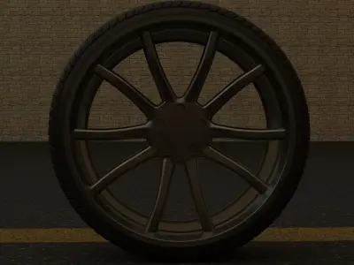 Car Wheel and Tire 3D model