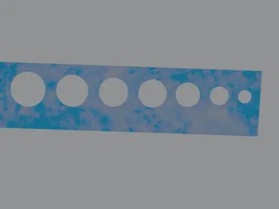 PlasticRuler circles Low-poly 3D model