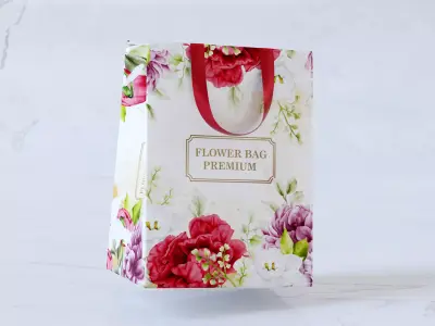 Flower Paper Bag 3D model