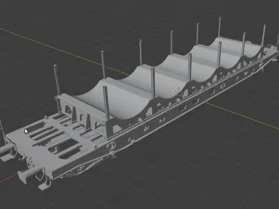 H0 1-87 scale Saghmmns 448 freight car 3D print model