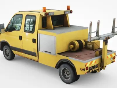 Iveco 50c13 Tow Truck Low-poly 3D model