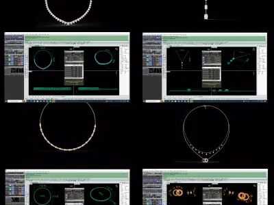 Luxury Necklace Jewellery CAD Collection 50 Files 3DM STL 3D print model