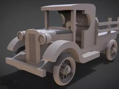 1920s TT Wood Toy Truck 3D print model