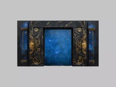 Ancient Stone Portal 3D Model Low-poly 3D model