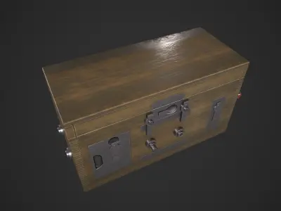 Field Telephone Low-poly 3D model