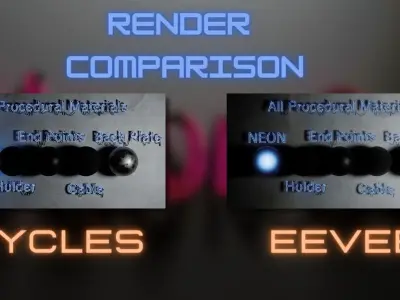 Procedural Neon Sign 3D model