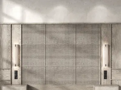 Headboard composition Modern Bedroom kit Japandi 3D model