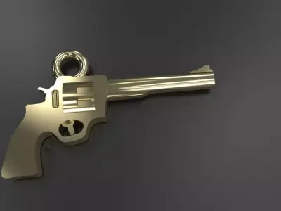 Revolver Pendant Gold Silver Platinum Luxury Jewelry 3D print model