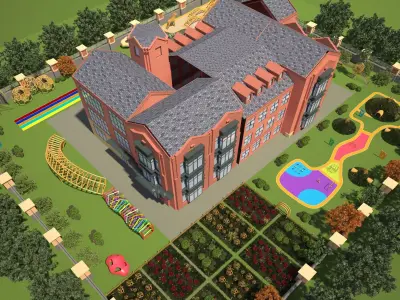 Kindergarten Design Case Free 3D model