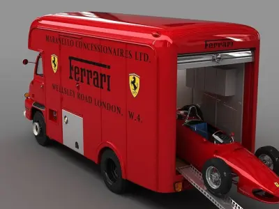 Thames Trader Racing Transporter 1958 3D model