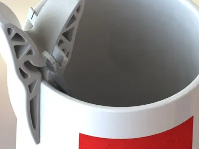 Clip knee joint with design Free 3D model