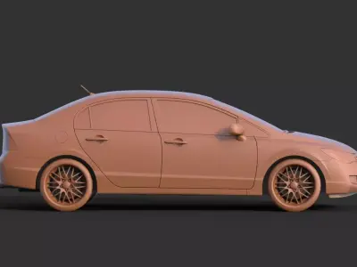 Honda Civic 2008 3D print model