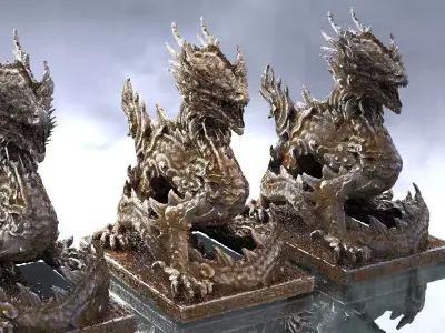 Asian Dragon Fantasy Version 2 3D 3D model