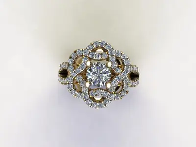 R231 diamond ring jewelry  3D model