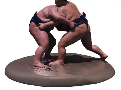 Sumo Fight Scene 3D print model