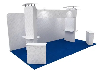 Exhibition booth 10x20ft 3DM022 3D model