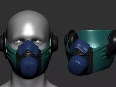 helmet high poly sculpt 3d printable  3D model 27