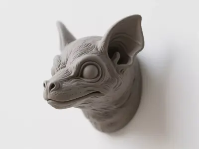 Bat sculpture 3D print model