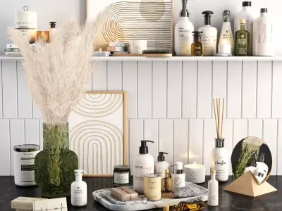 Bathroom Decorative Set 02 3D model