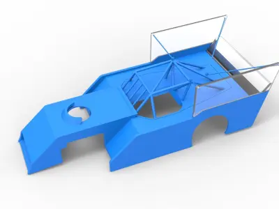 Shell of Outlaw Figure 8 Modified stock car Scale 1 to 25 3D print model