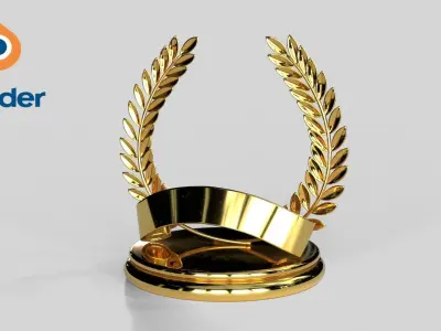 Award Trophy 01 Low-poly 3D model