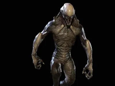 Low-poly model of the character MutantZ4 Low-poly 3D model