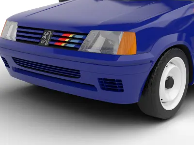 Peugeot 205 Rallye 1 3 1991 HQ 3d model 3D model