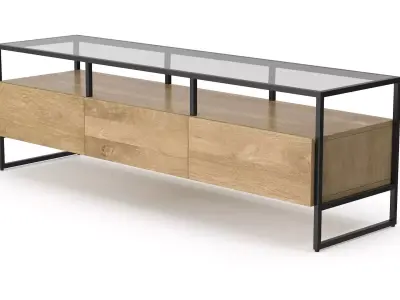 Wooden Unit v1 Low-poly 3D model