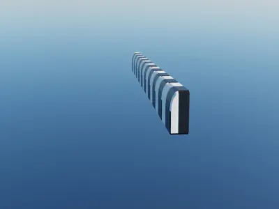 Road-side protection Kebbles Free low-poly 3D model