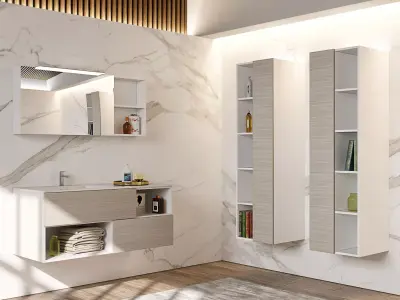 Bathroom furniture set 07 3D model