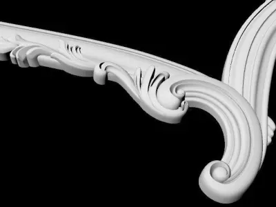 carved mirror 3D model 4