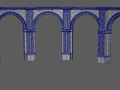 Classic Roman or greek  Peristyle Arc Low-poly 3D model