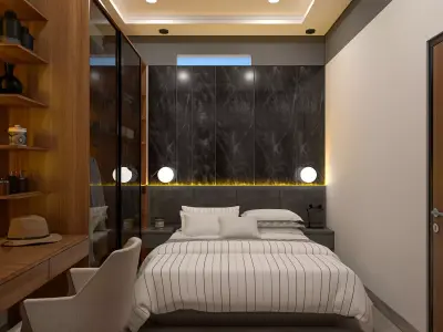 Modern 4 Bedroom Low Poly VR AR Ready Low-poly 3D model