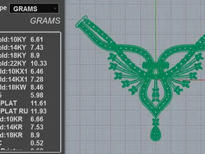 Wedding Diamond Statement Necklace 3D print model