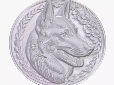 Belguian Malinois 1 basrelief for 3D printing 3D print model