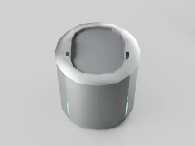 Low Poly Scifi Battery Pack Free low-poly 3D model