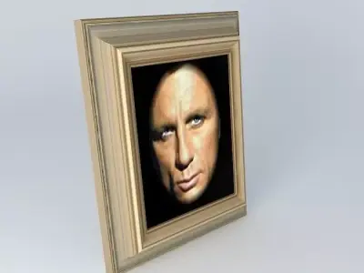 Famous People Daniel Craig Eyes Illusion Free 3D model