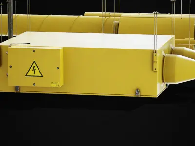 Ventilation system ID 5 Low-poly 3D model