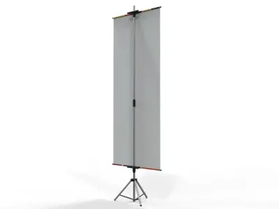 Tripod Banner Stand 3D model