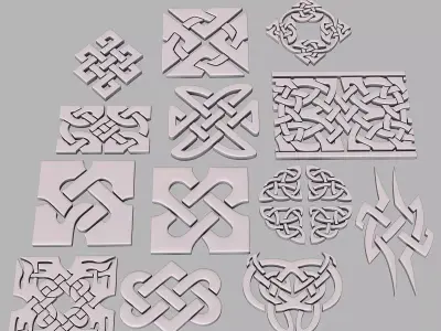 Celtic ornament pack 1 3D model
