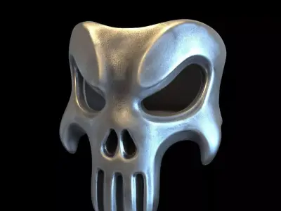 skull ring jewelry The Punisher vol1  3D print model