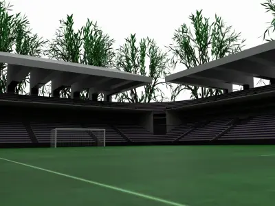 Soccer Stadium Low-poly 3D model purchase