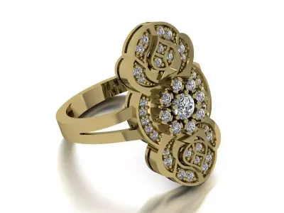 Jewelry Ring Gold 3D print model 25