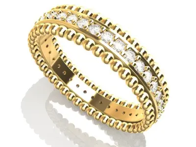 Engagement and Wedding Ring 3D print model