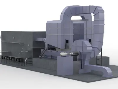 Water purification pump valve Engineering Pumping   3D model