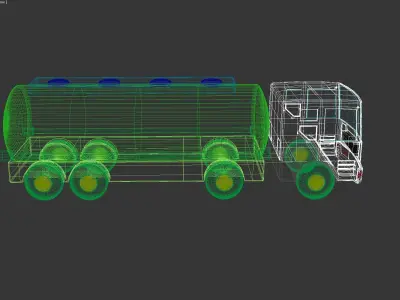 Generic Gas Truck Free low-poly 3D model