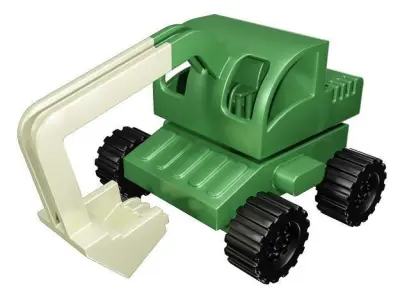 Fabulous Bulldozer Toy Low-poly 3D model