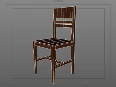 Chair wooden dining Free 3D model