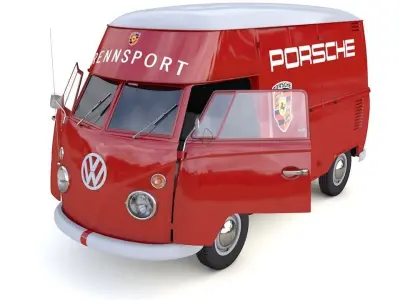 VOLKSWAGEN T1 RENNSPORT PORSCHE 1965 3D model