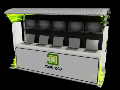 Booth Exhibition Stand a444b 3D model